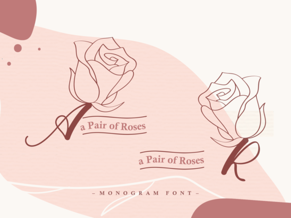 A Pair of Roses: An Angelic Decorative Font for Editorial Design