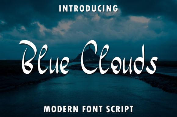 Blue Clouds Typeface for Elegant Editorial Design