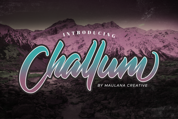 Challum: Bold Script Font for Campaign Headlines