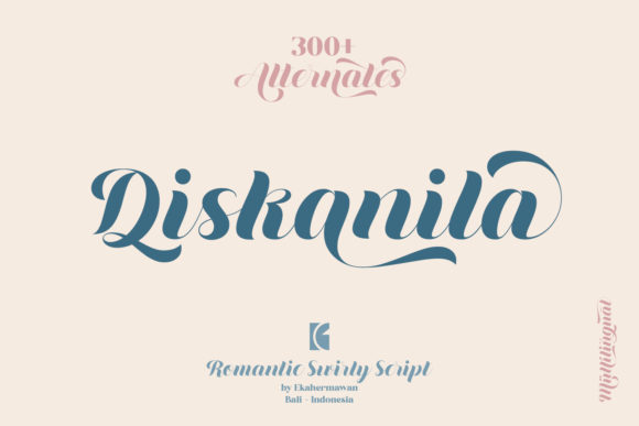 Diskanila: A Romantic Script Handwritten Font for Brands
