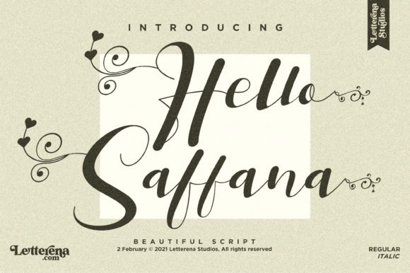 Hello Saffana: The Script Handwritten Font for Marketers