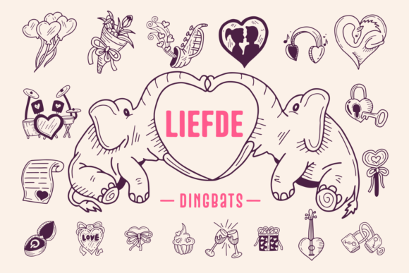 Liefde Font: Playful Dingbats for Digital Design