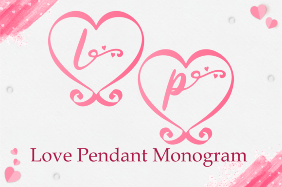 Love Pendant Monogram Font for Campaign Design