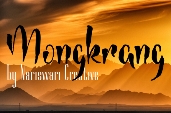 Mongkrang Font: A Bold Script Handwritten Typeface
