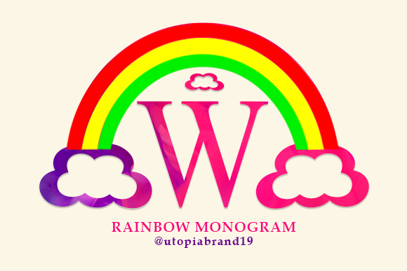 Rainbow Monogram Font for Elegant Branding