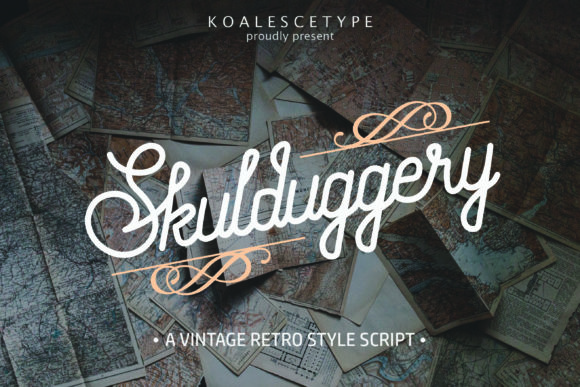 Skulduggery: A Retro Handwritten Font for Crafters