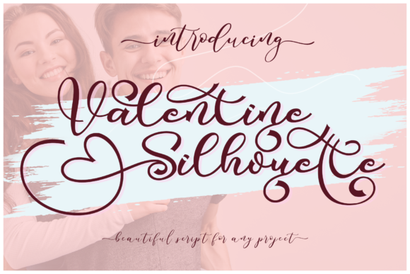 Valentine Silhouette: A Handwritten Font for Makers