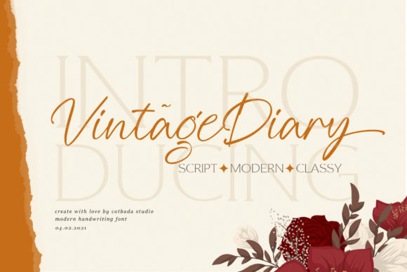 Vintage Diary: A Handwritten Font for Makers